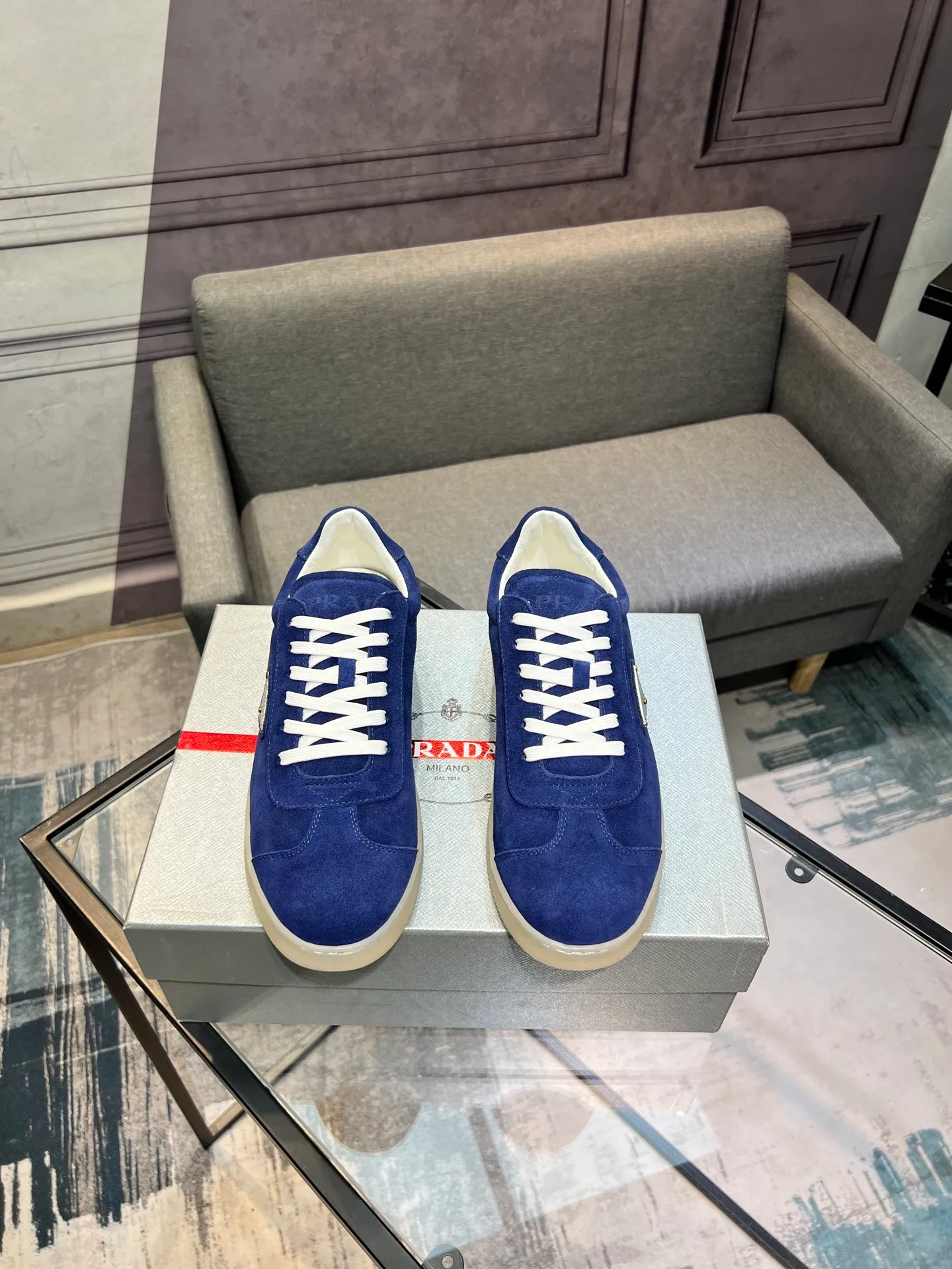 Men's shoes 💰540 [PRADA] Men's shoes are popular in the counter, official website synchronization, 1 high-quality shipment ✔️ Original frosted cowhide + cowhide lining, 1🆚1 replica, original sole, 38-45 (45 customized, non-refundable)